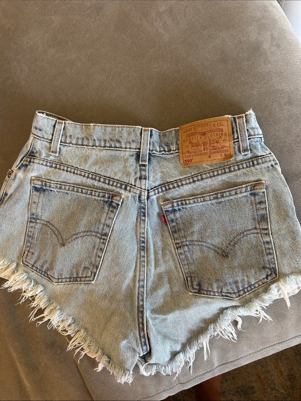 Levi's Vintage Frayed Hem High-Rise Denim Shorts